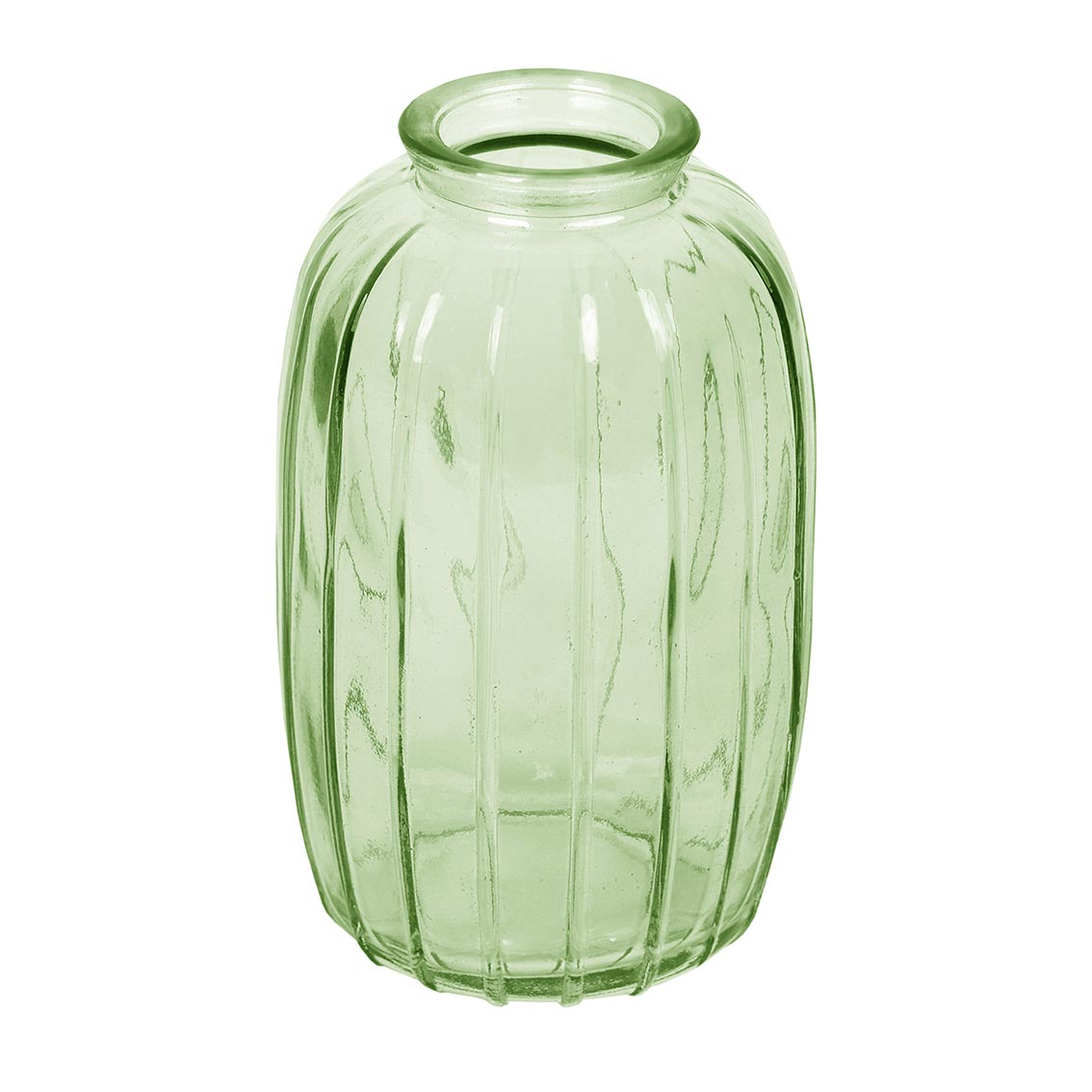 Green glass vase.