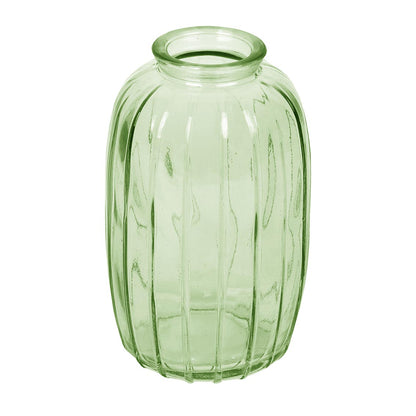 Green glass vase.