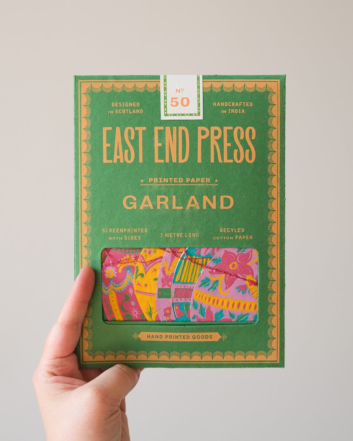 Easter Egg Garland packaging by East End Press. 