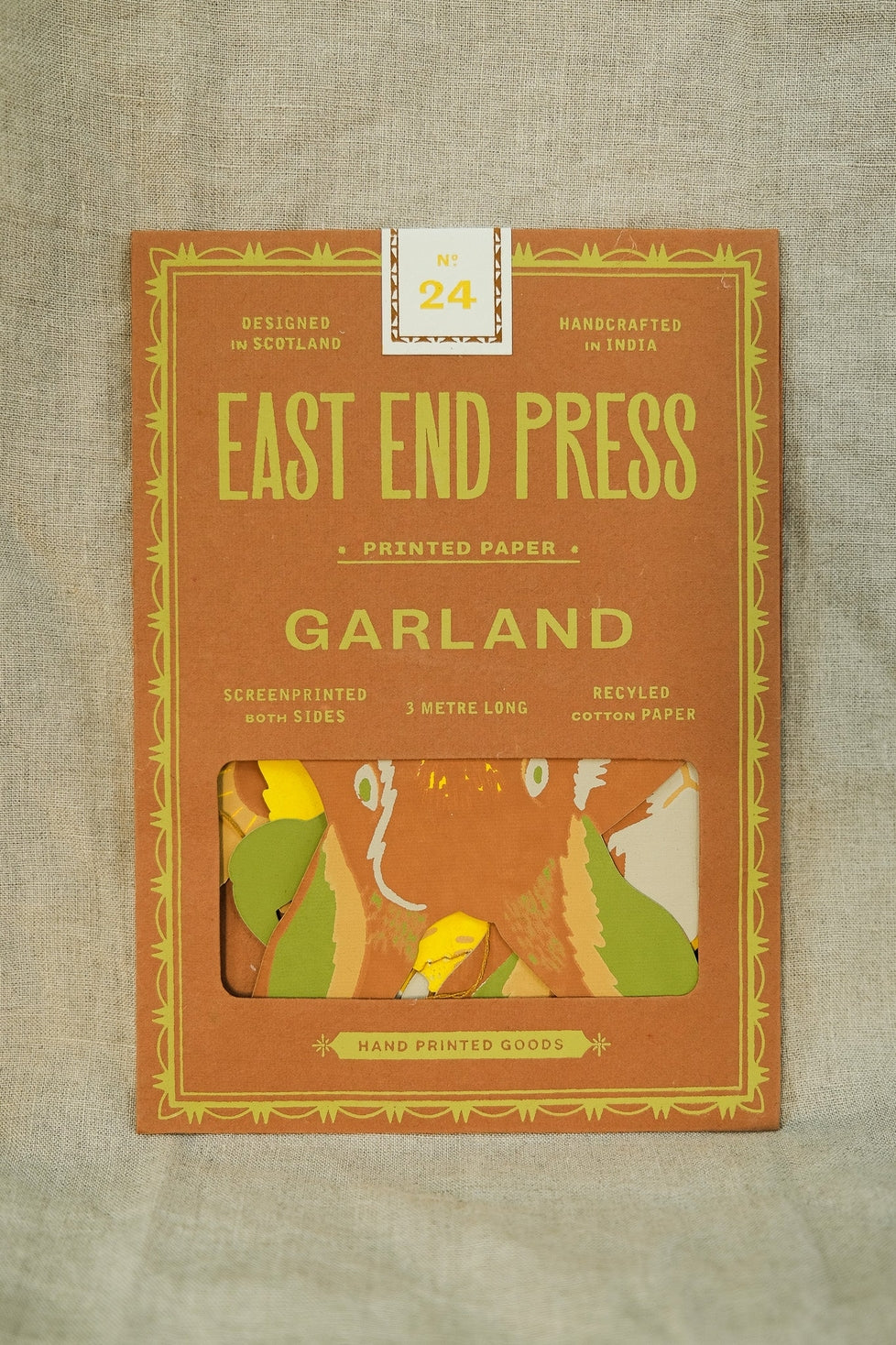 Rabbits Garland by East End Press packaging. 