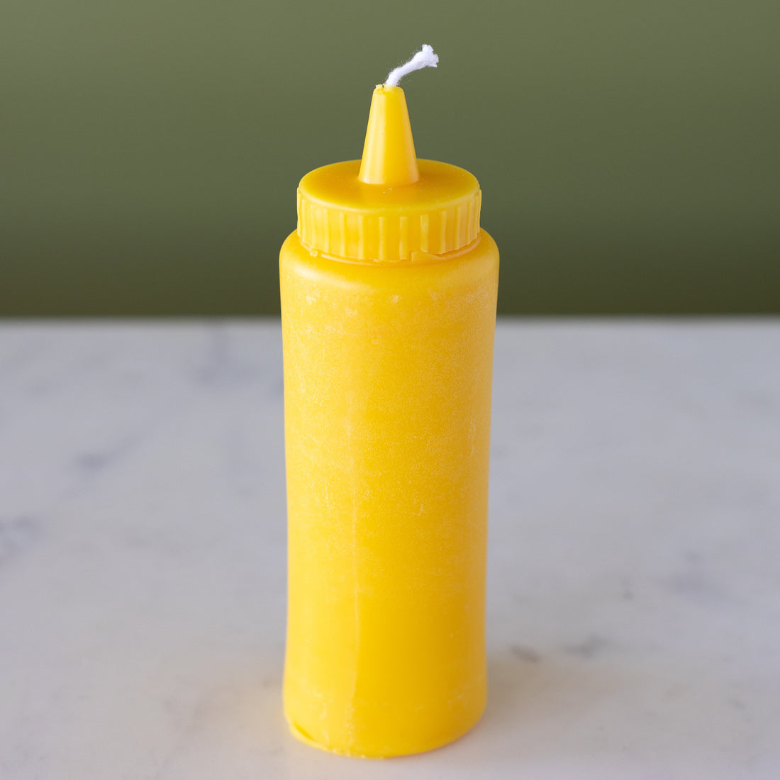 Mustard Bottle Candle.