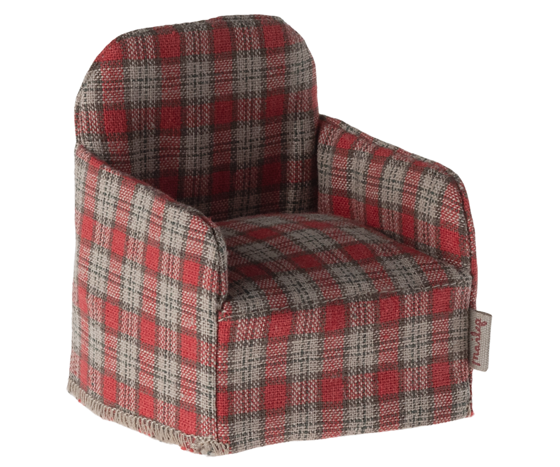 Chair, Mouse- Red Checker