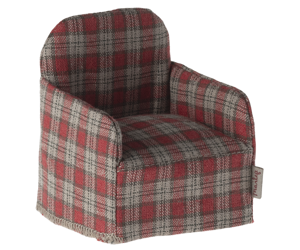 Chair, Mouse- Red Checker