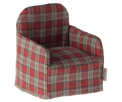 Chair, Mouse- Red Checker