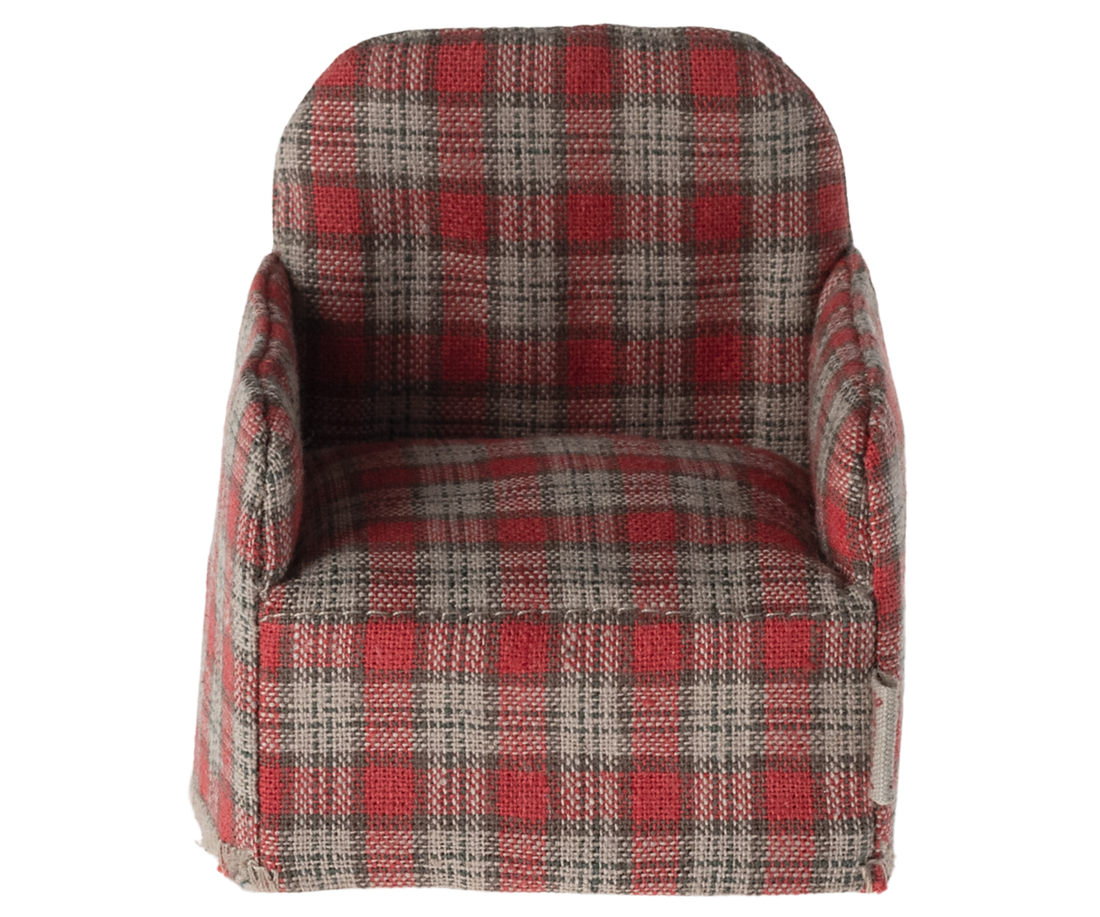 Chair, Mouse- Red Checker