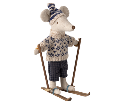 Dad Winter Mouse with Ski Set