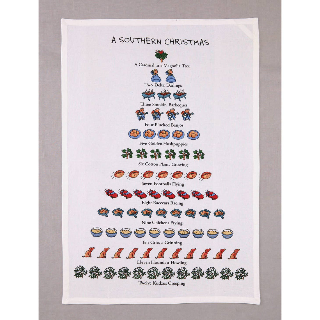 A Southern Christmas Tea Towel