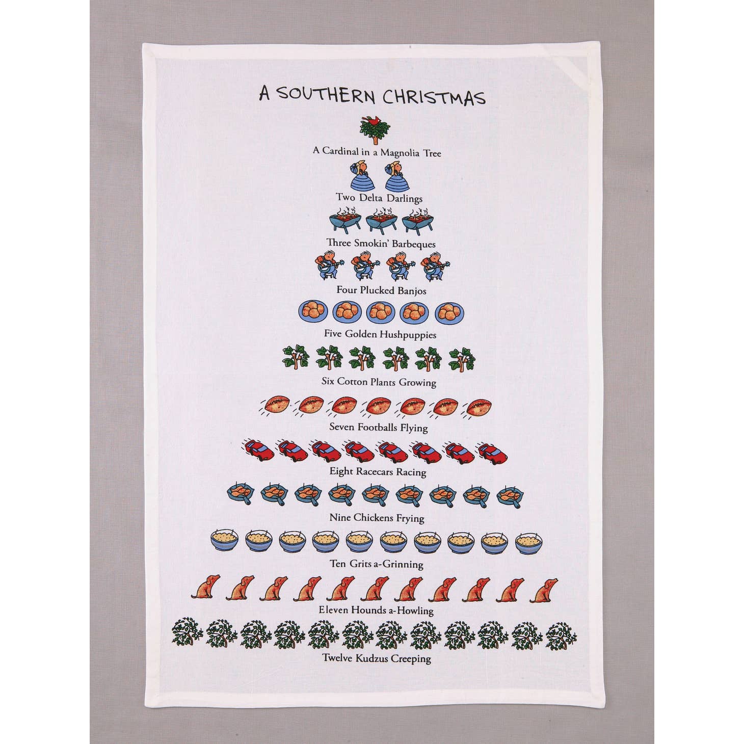 A Southern Christmas Tea Towel