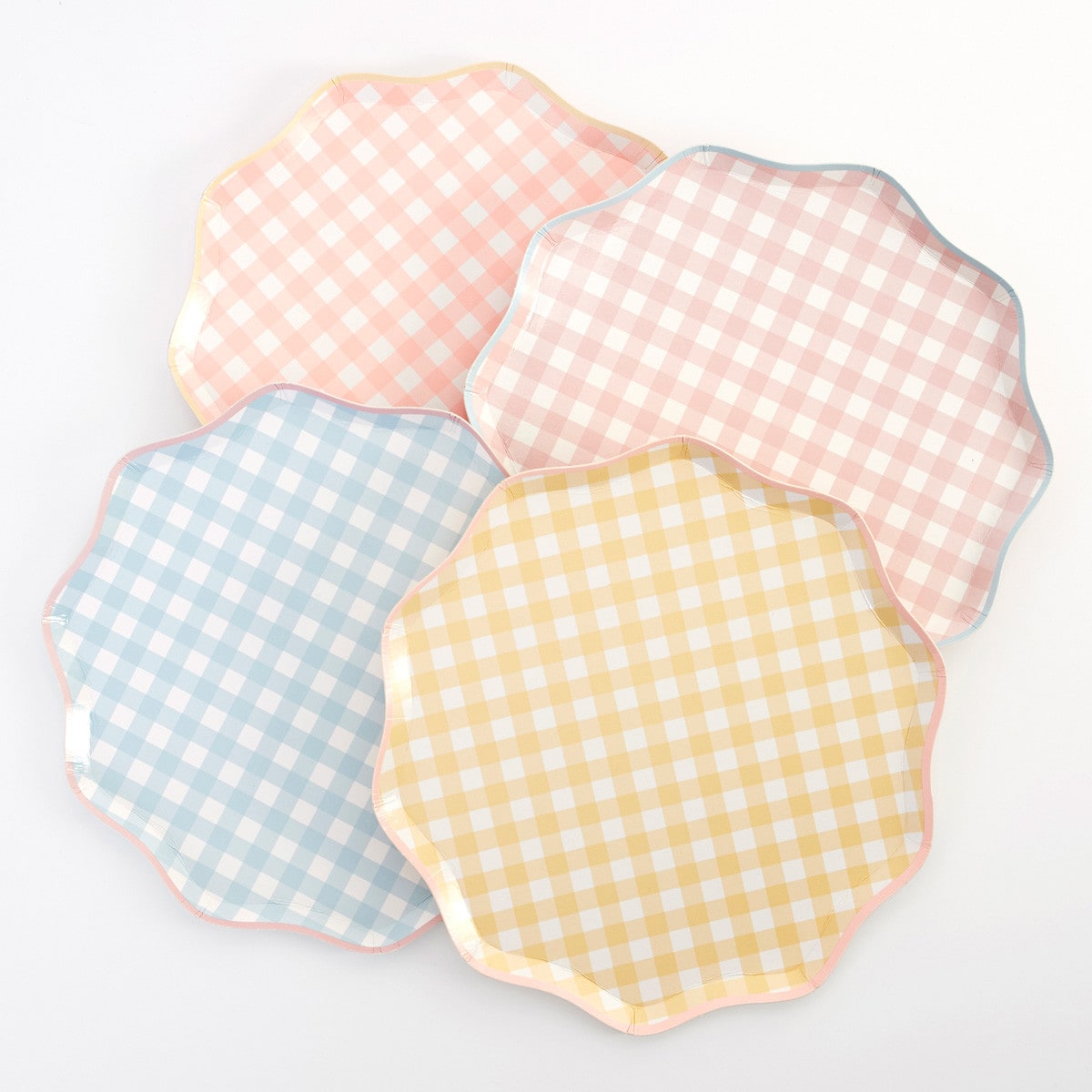 Gingham Paper Plates by Meri Meri