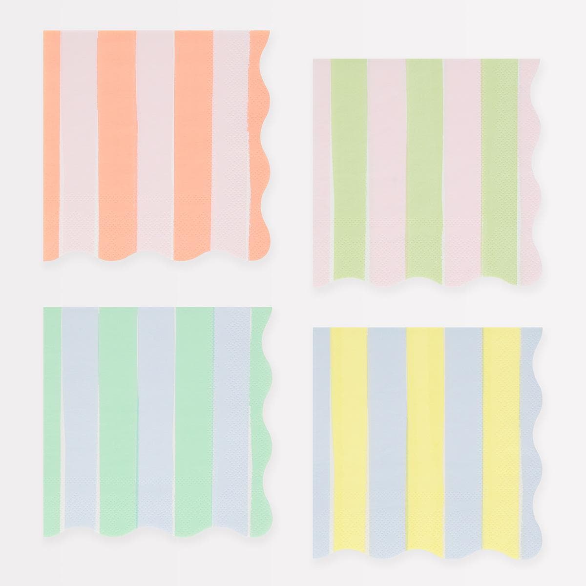 Small Pastel Stripe Paper Napkins