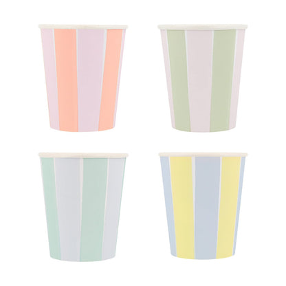 Pastel Stripe Cups by Meri Meri