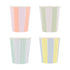 Pastel Stripe Cups by Meri Meri