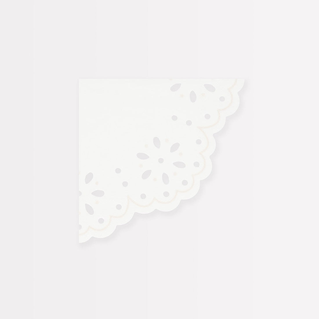 Broderie Anglaise Lace White Paper Napkins