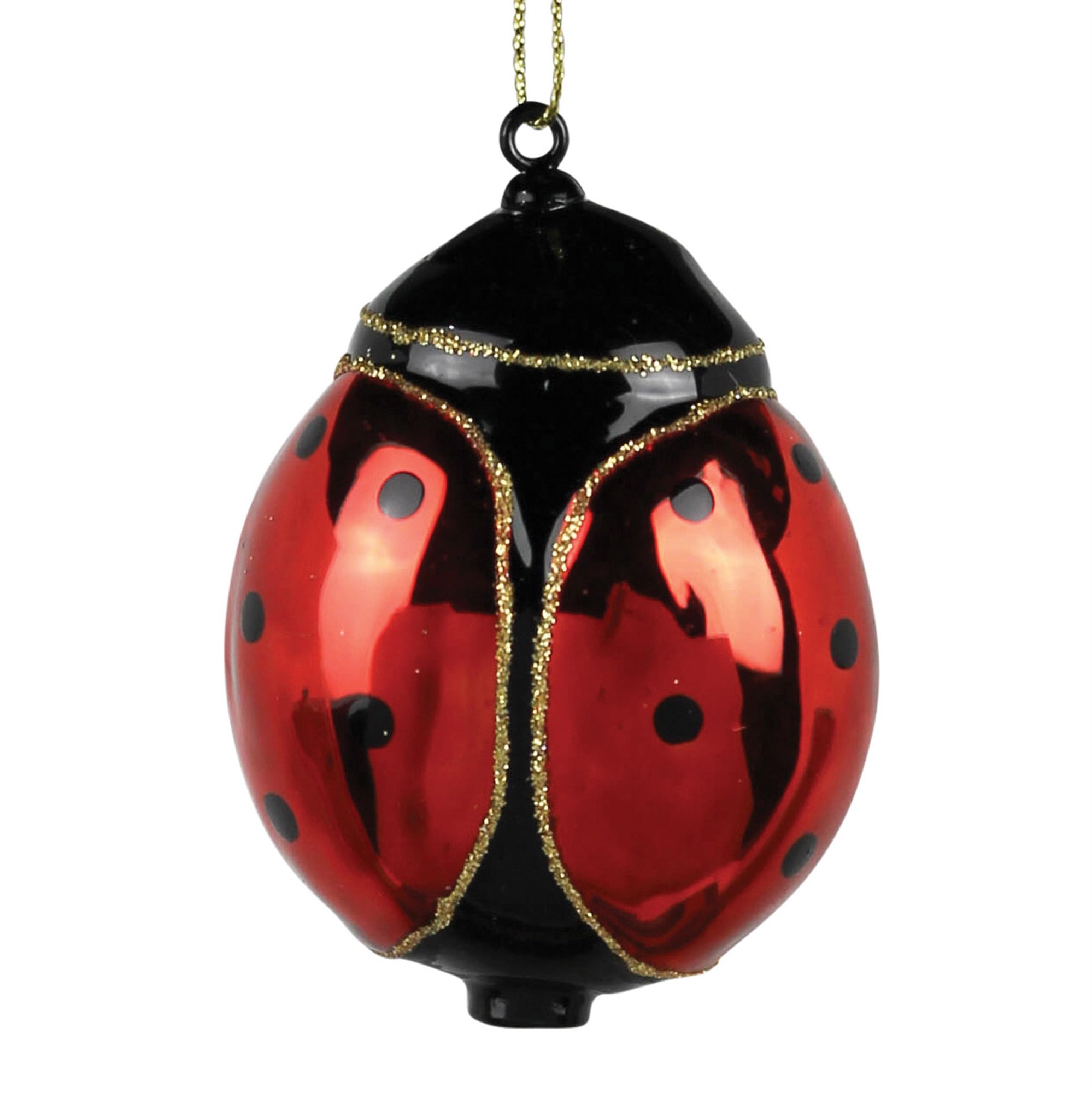 Glass ladybug ornament