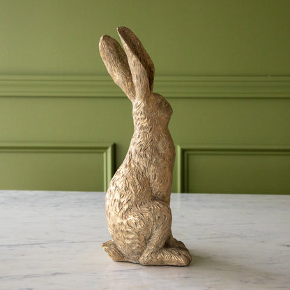 Side view of the Head Up Gold Leaf Rabbit.