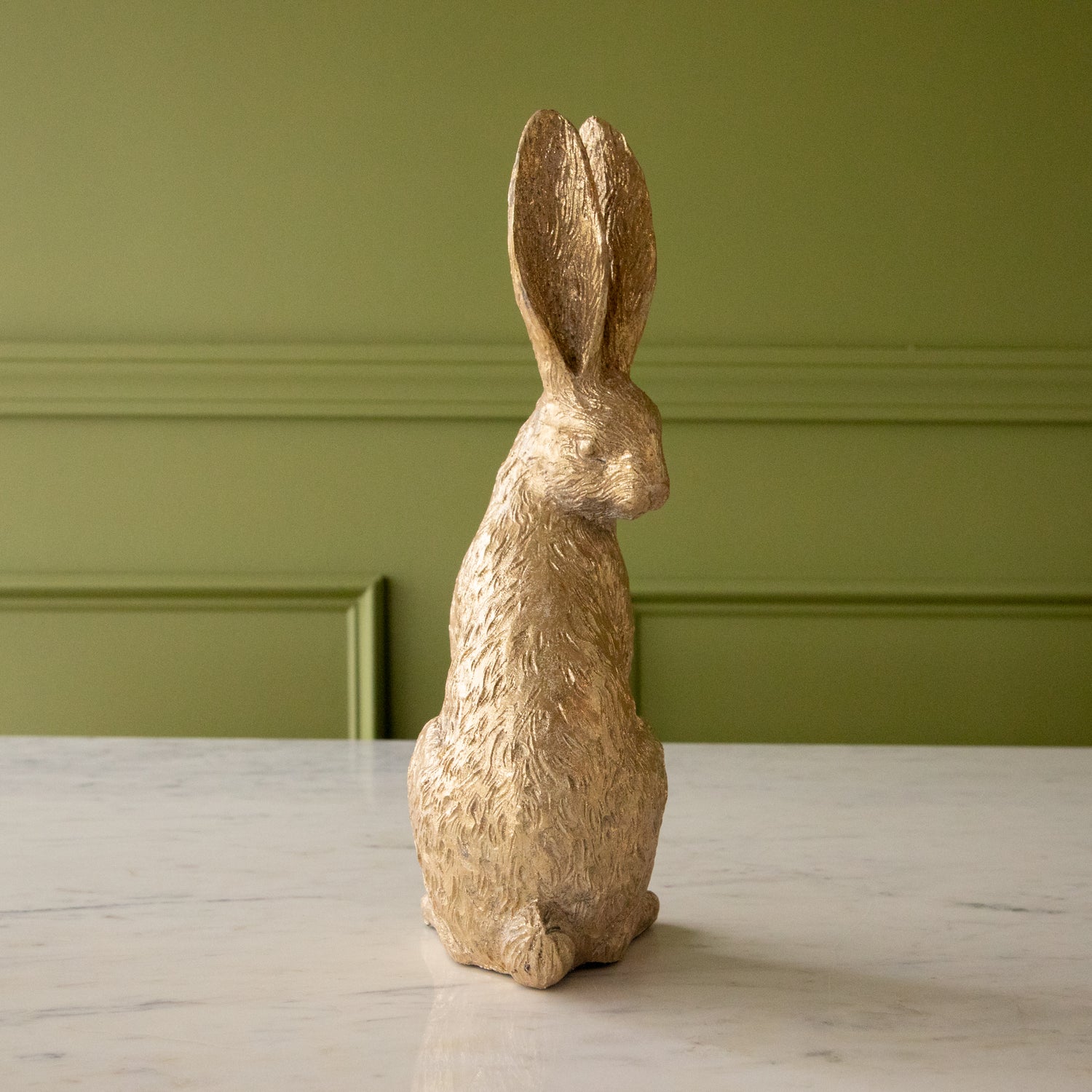 The back of the Head Down Gold Leaf Rabbit.