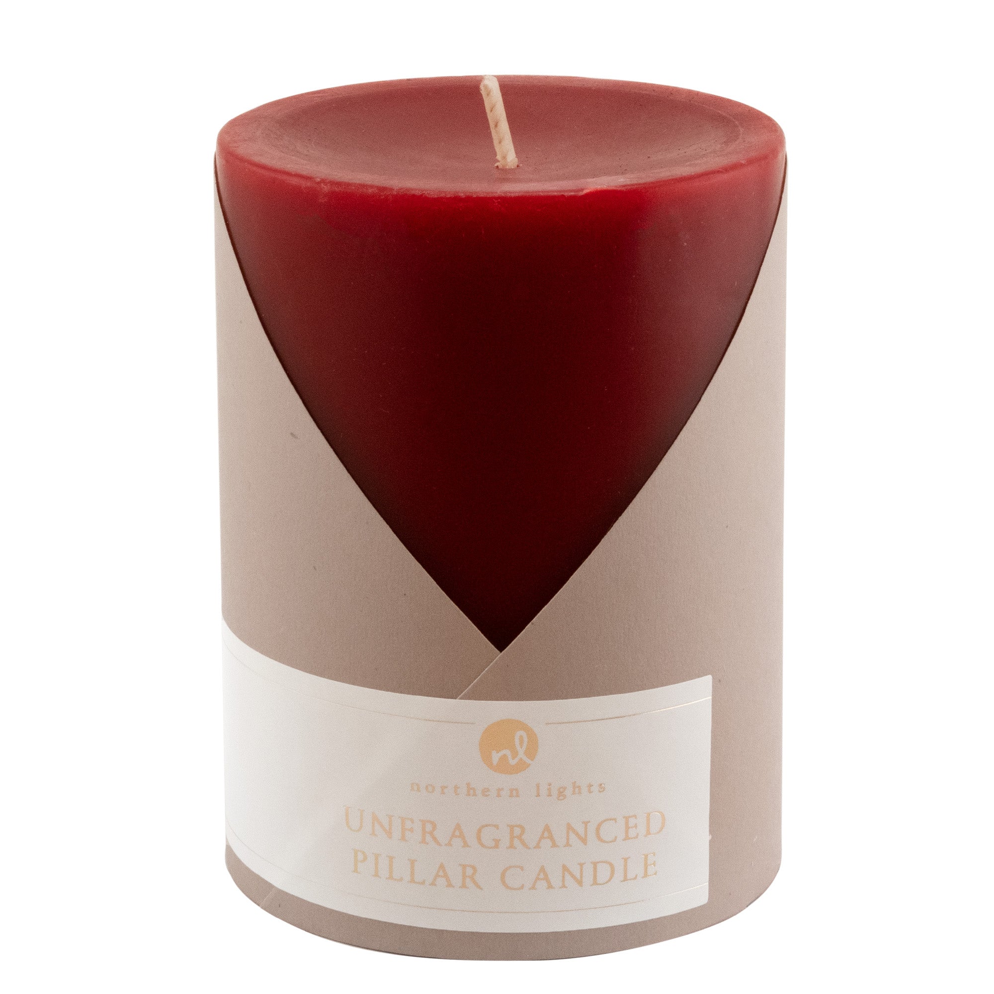 Crimson Taper Candle with packaging