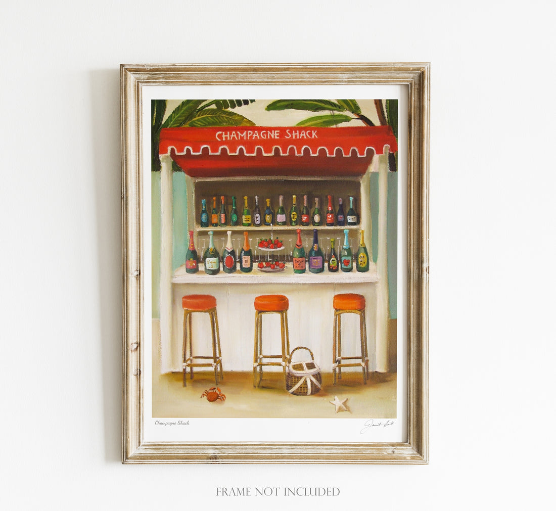 Champagne Shack Small Art Print