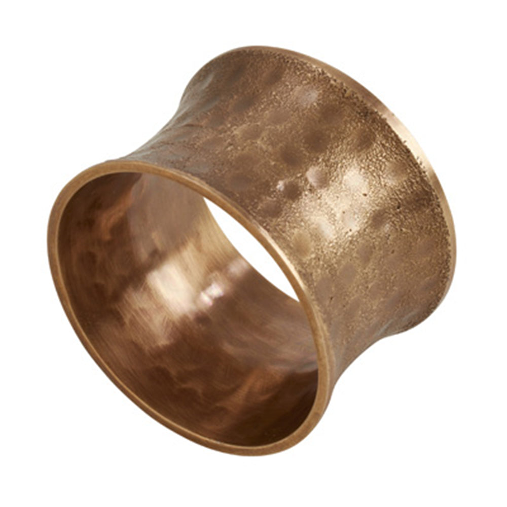 brass colored hammered napkin ring