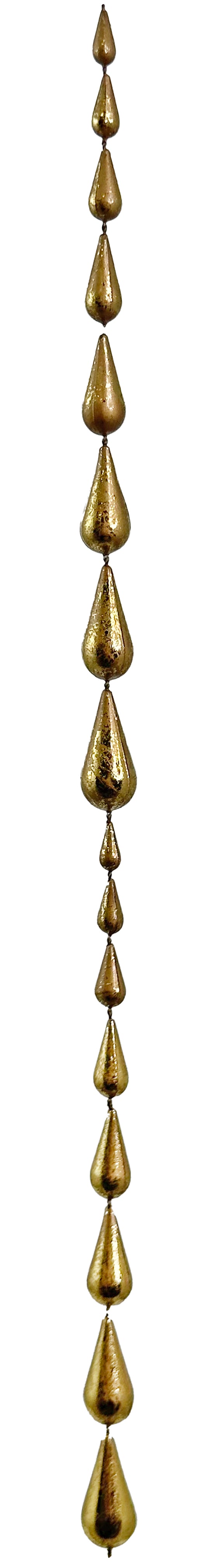 Gold tear drop shapped garland