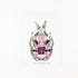 A hand drawn mom bunny holds a baby bunny in a baby bjorn with text that reads "Happy mother&