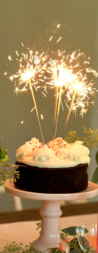 Sparklers on a cake