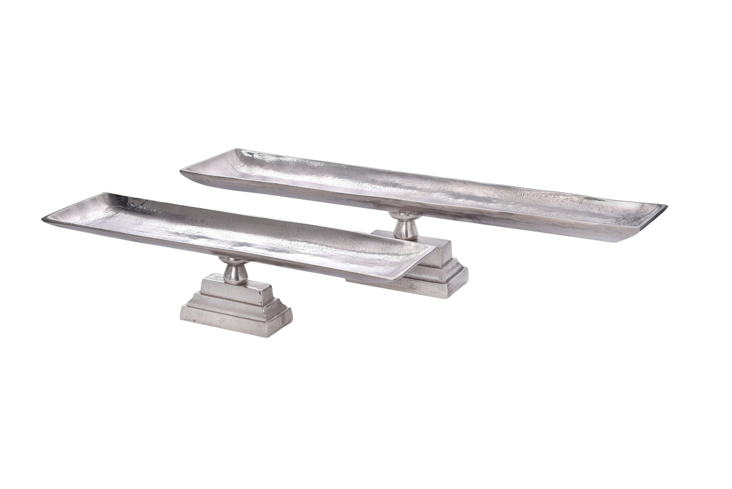 Footed Aluminum Nickel Tray