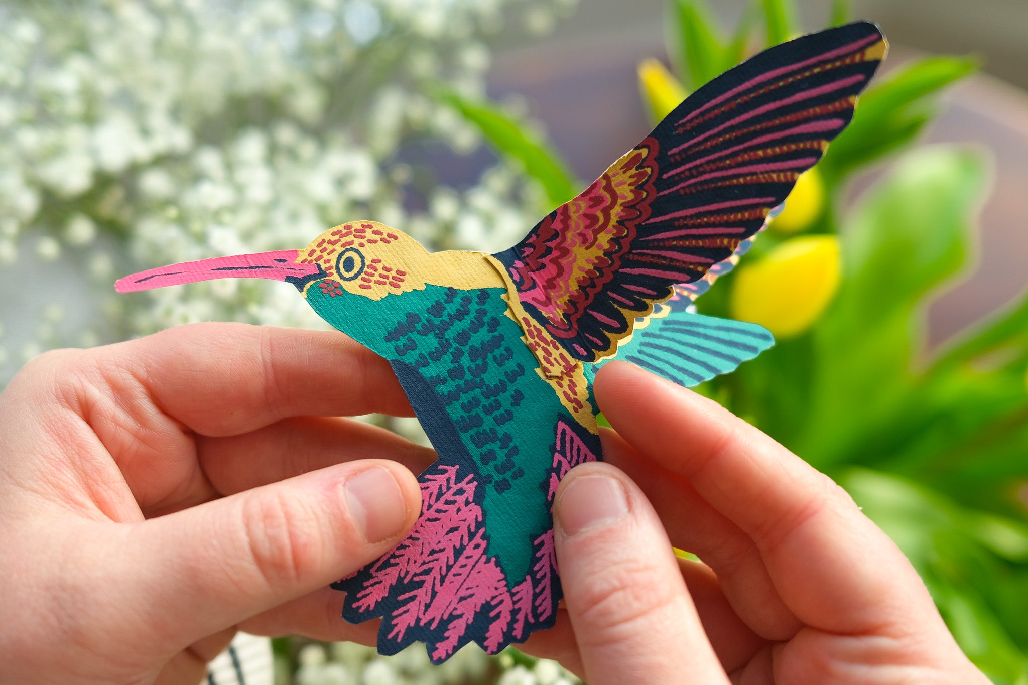 Hummingbird Greeting Card by East End Press. 