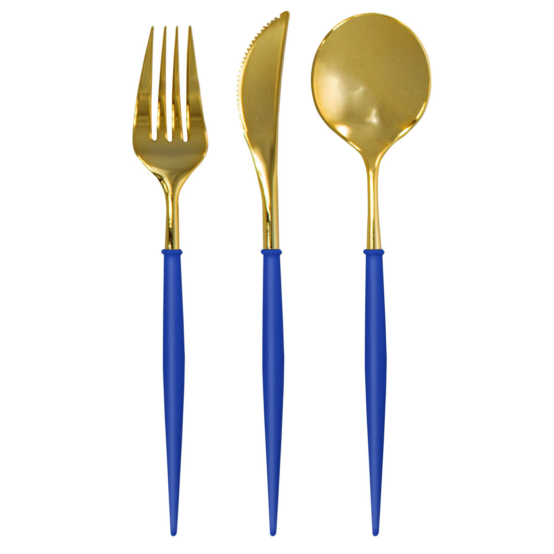 Blue/Gold Cutlery Set