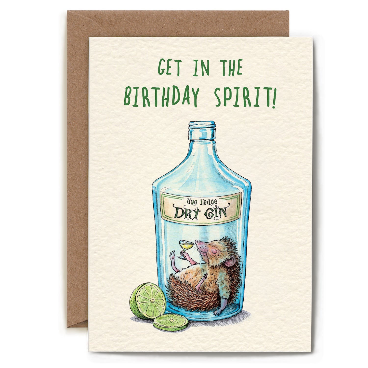 Hedgehog Spirit Birthday Card