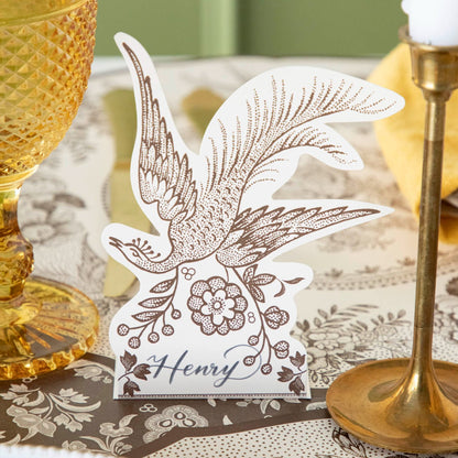 Brown Asiatic Pheasants Place Card