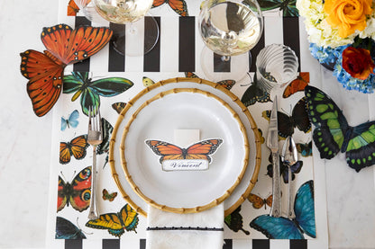 A variety of colorful butterflies displayed against a light background on Hester &amp; Cook&