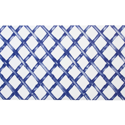 Blue Lattice Vinyl Floor Mat