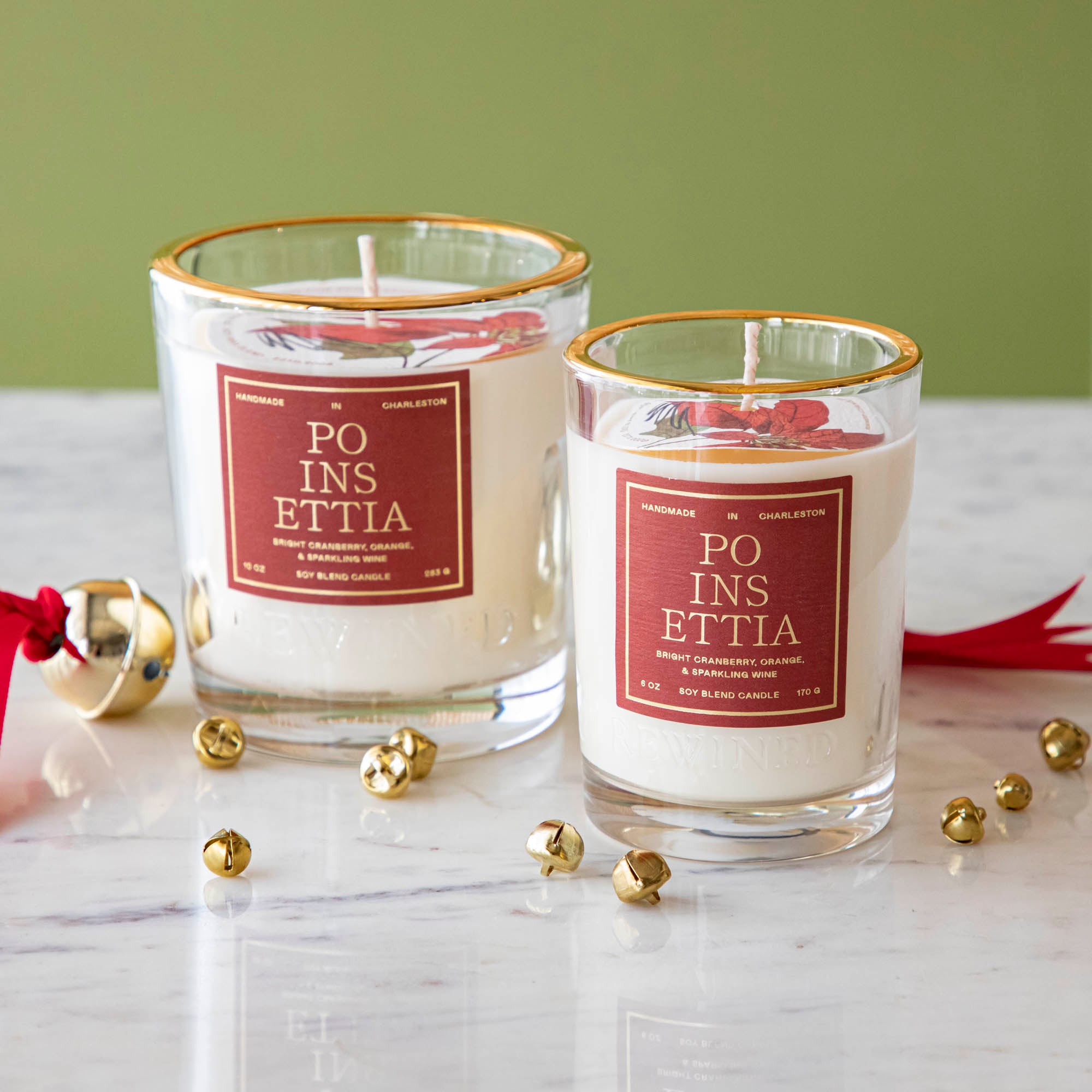 Poinsettia Candle