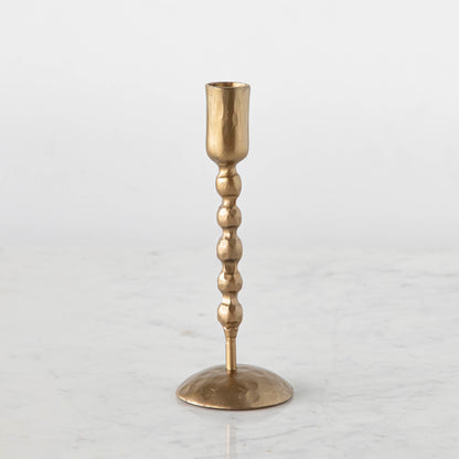 Tall gold twisted candle holder. 