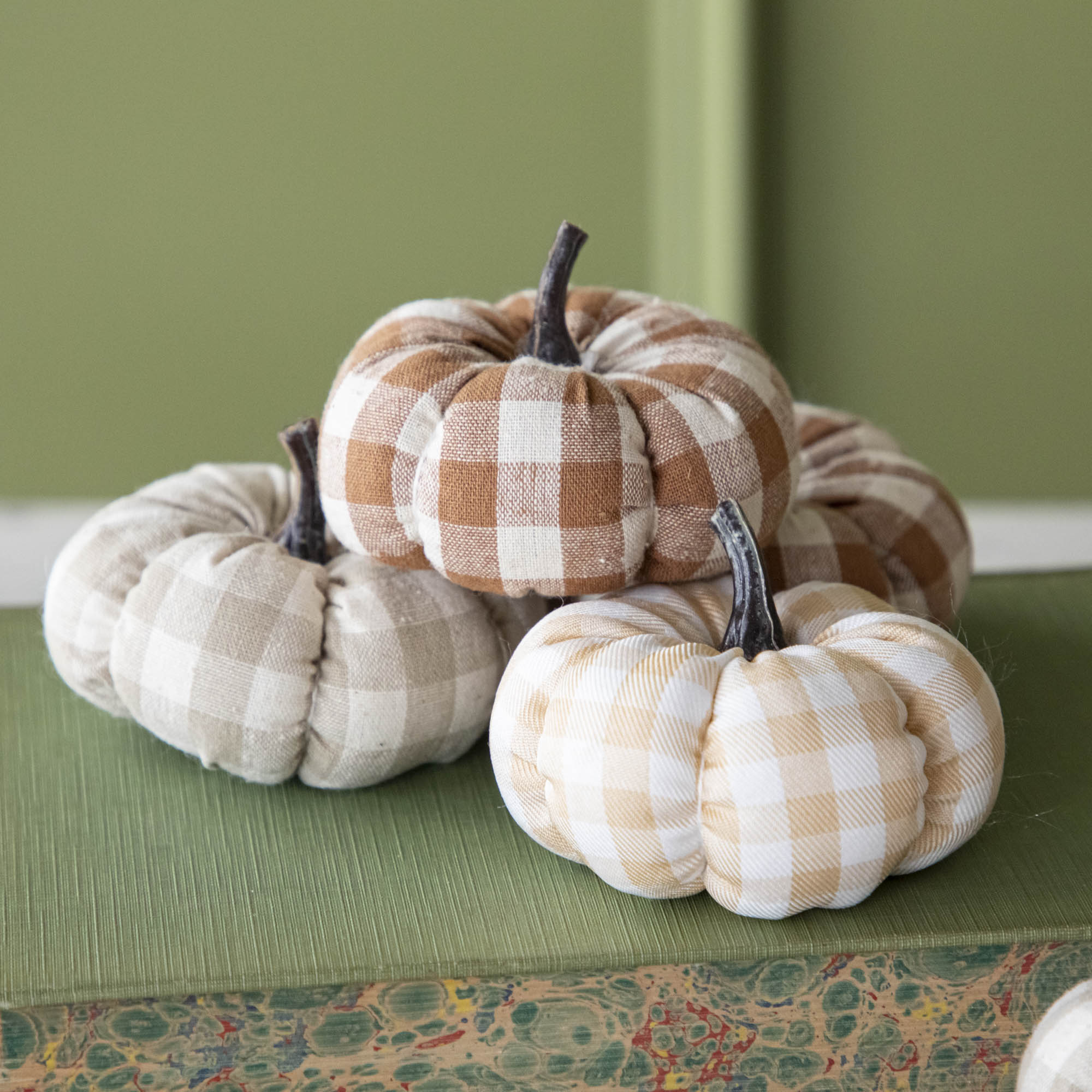 Check Fabric Pumpkin