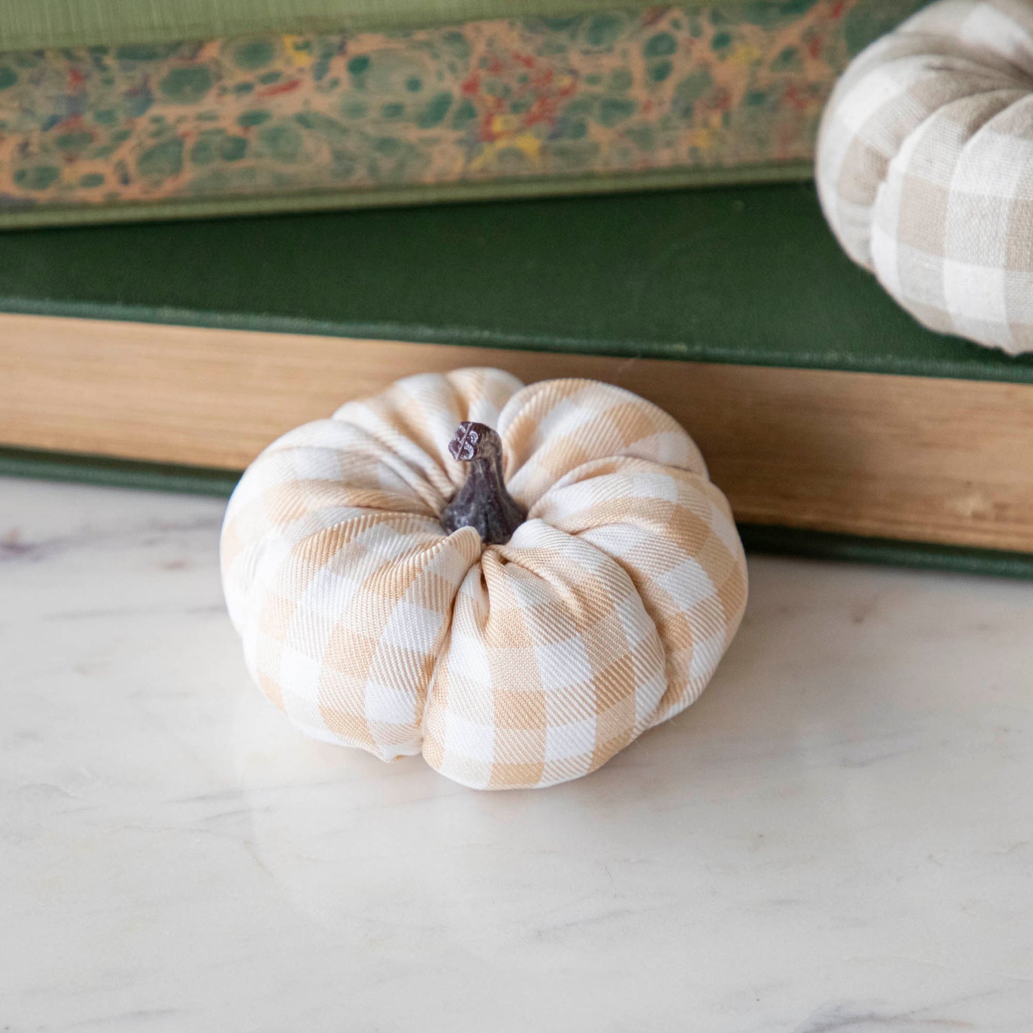 Check Fabric Pumpkin