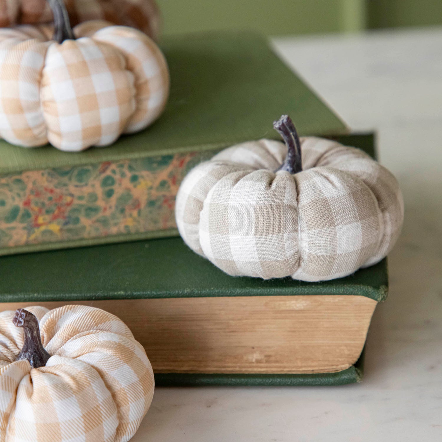 Check Fabric Pumpkin