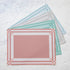 Handkerchief Compact Rectangle Placemats in four colors fanned out