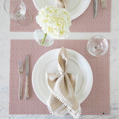 place setting on the placemat