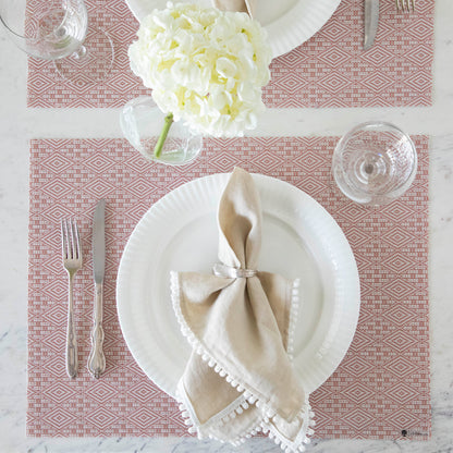 place setting on the placemat