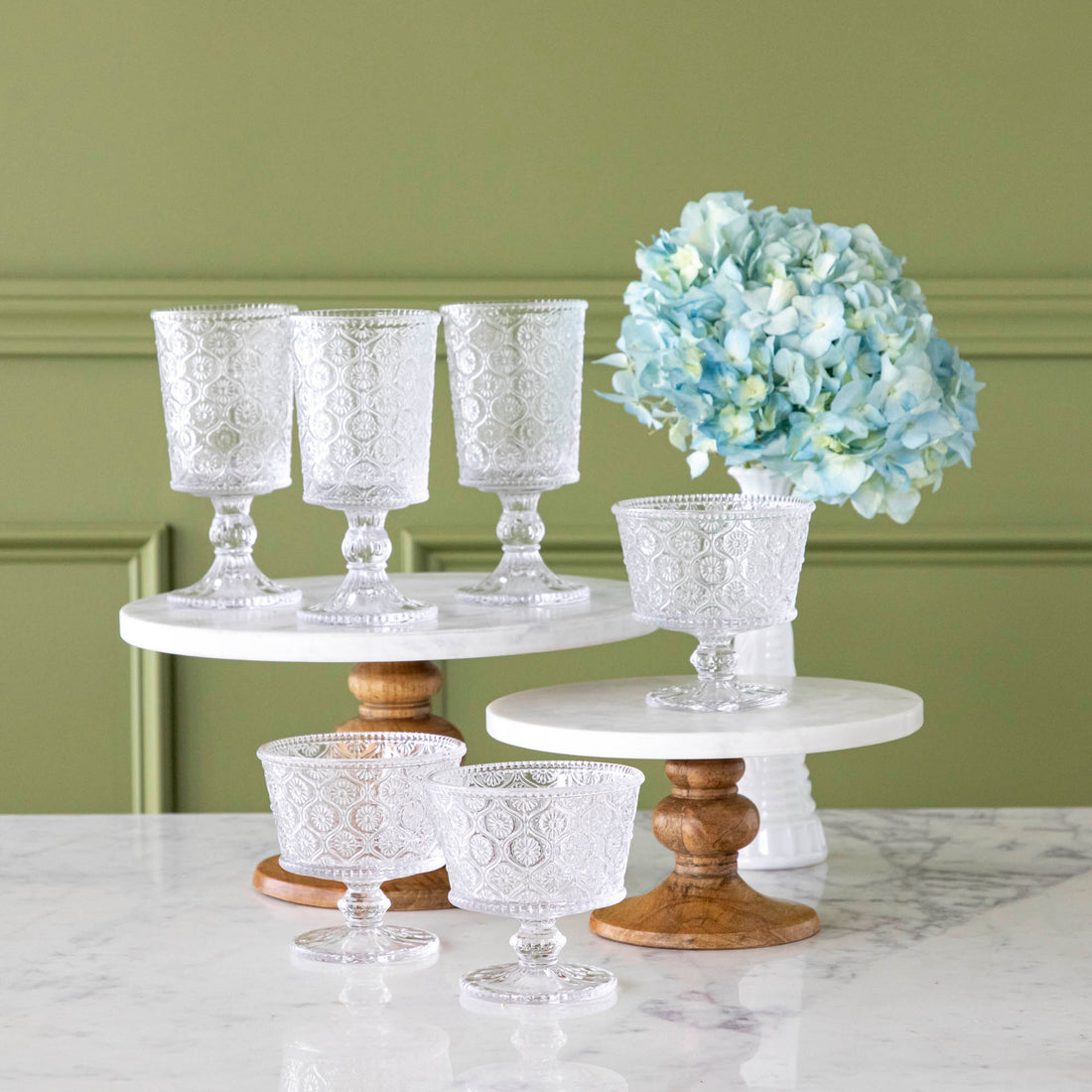 Clear Pressed Glassware