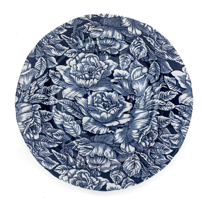 Burleigh Ink Blue Hibiscus Dinnerware Dinner Plate