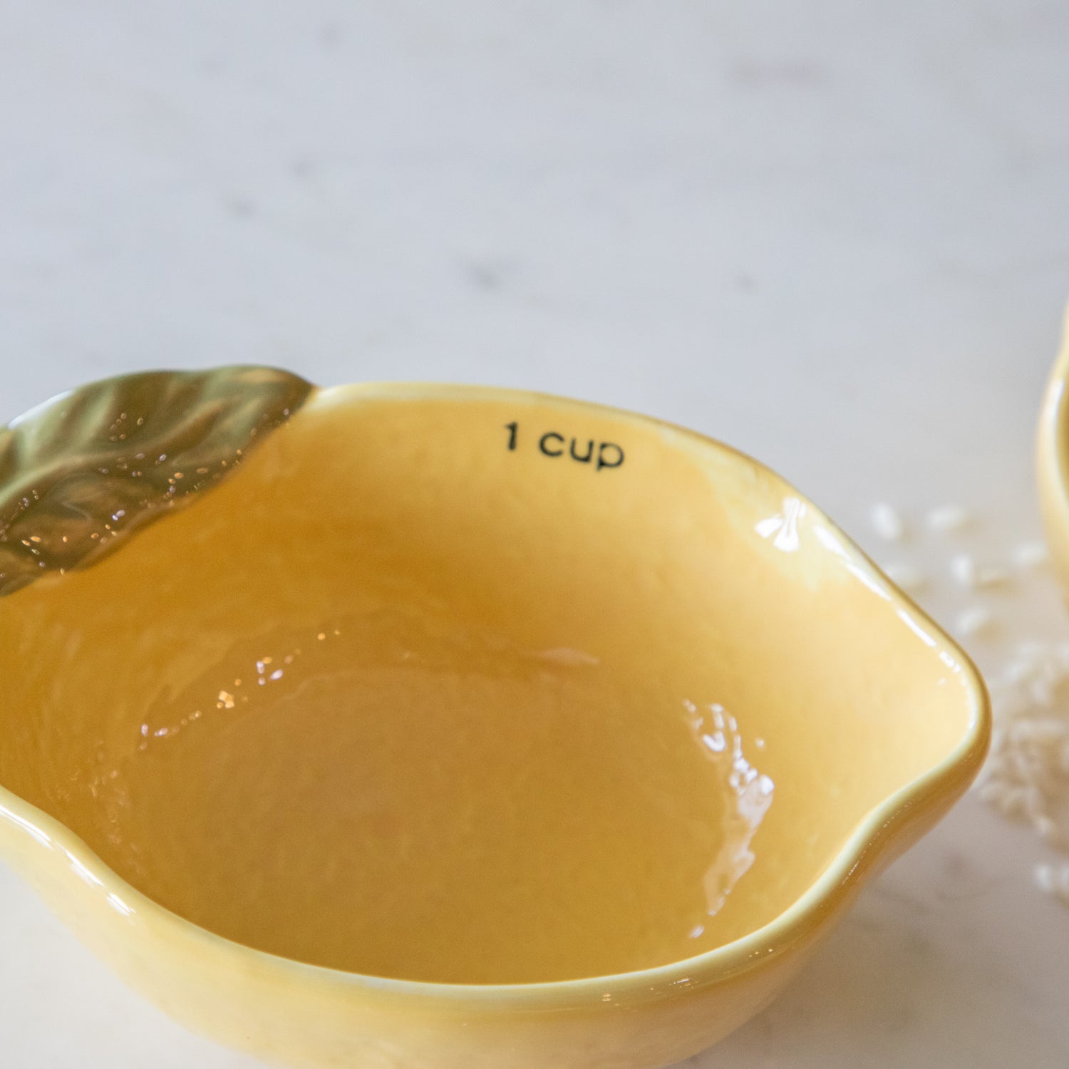 Stoneware Lemon Measuring Cups, Set of 4