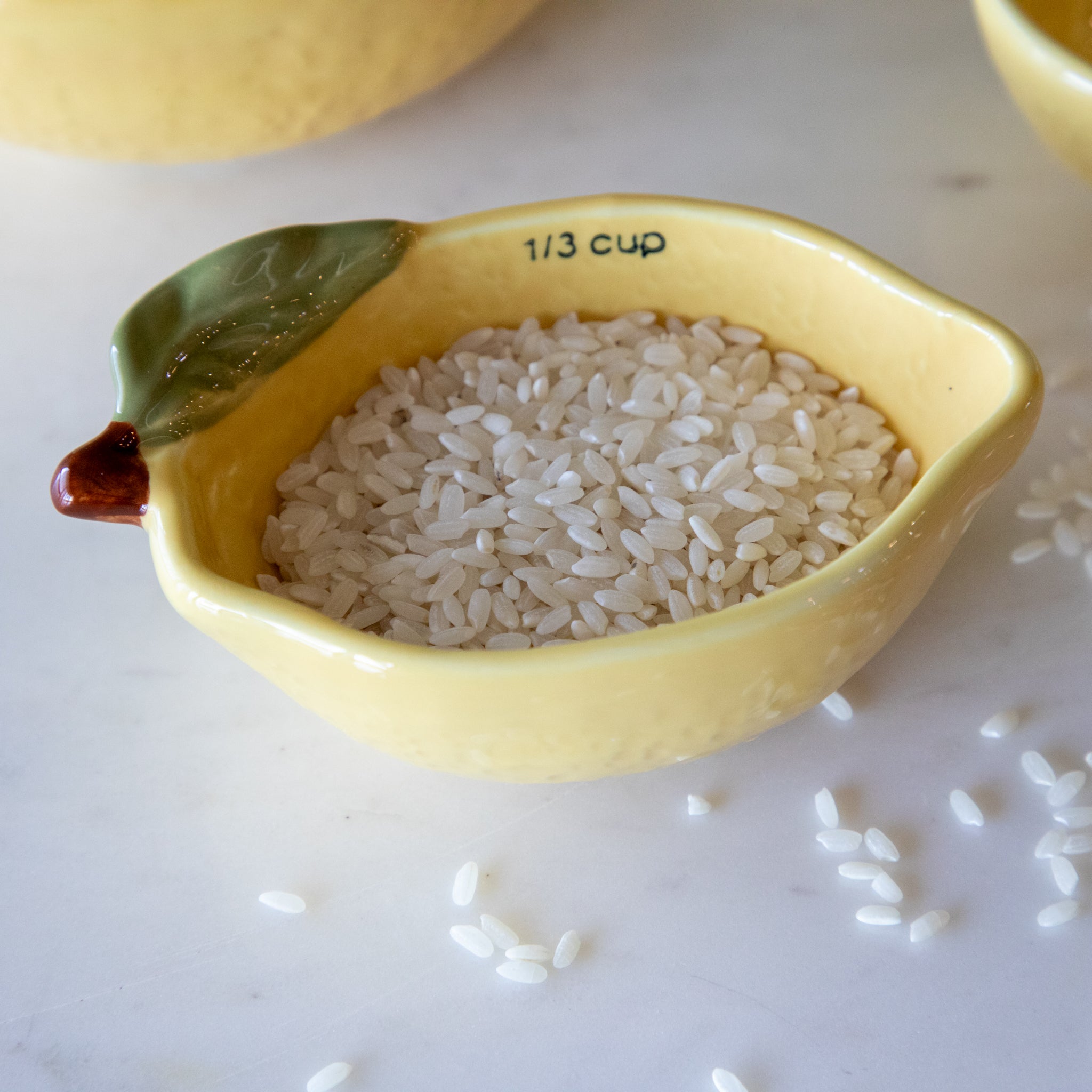 Stoneware Lemon Measuring Cups, Set of 4