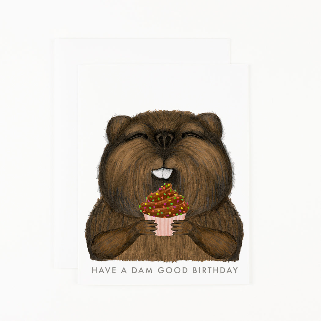 Beaver Birthday Card