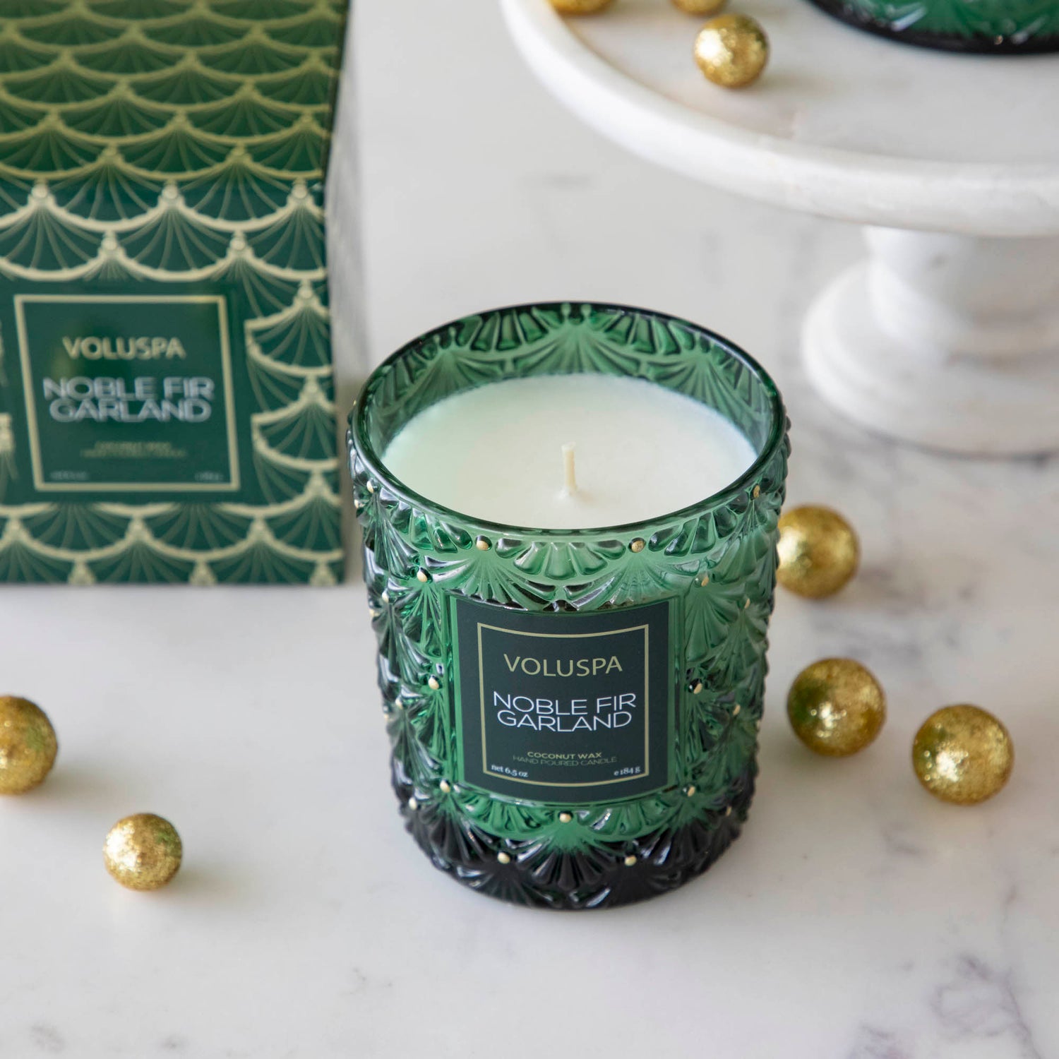 Noble Fir Garland Candle