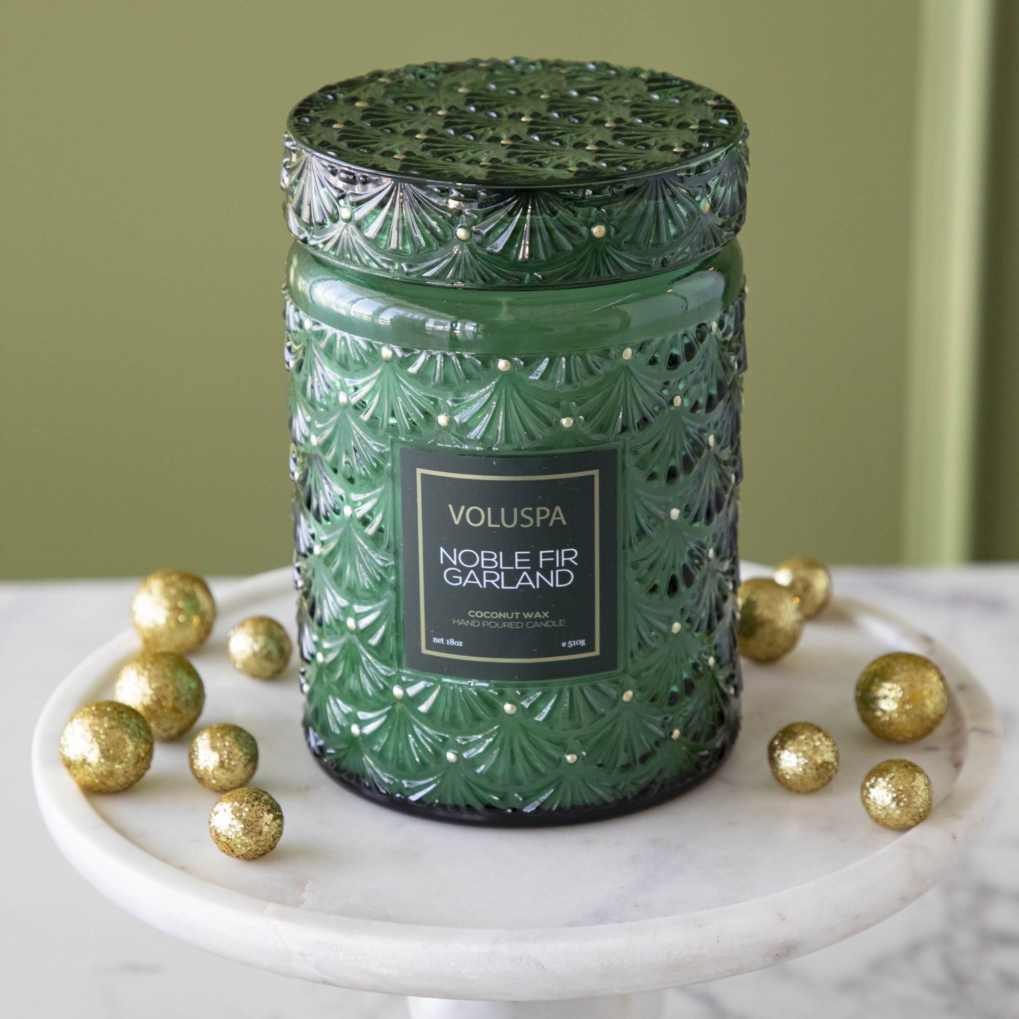 Noble Fir Garland Candle