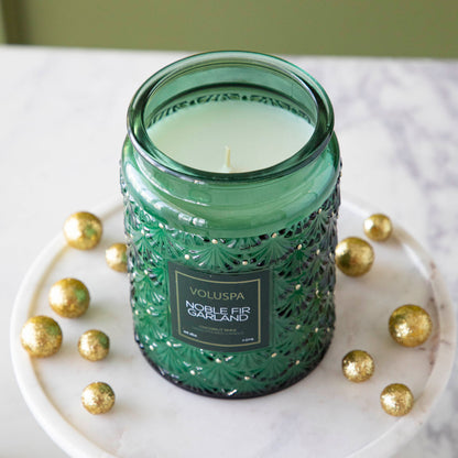 Noble Fir Garland Candle