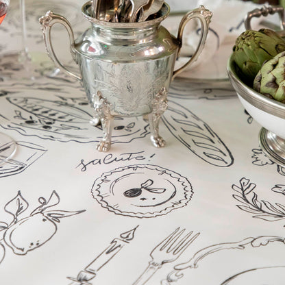 The Dinner Party Runner under an elegant table setting.